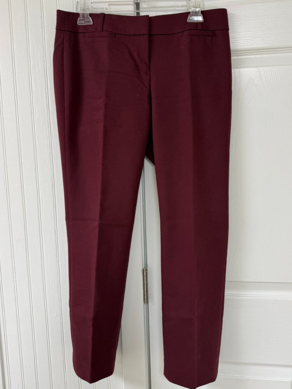 LOFT Red/Burgundy Straight Dress Pants - Size 4
